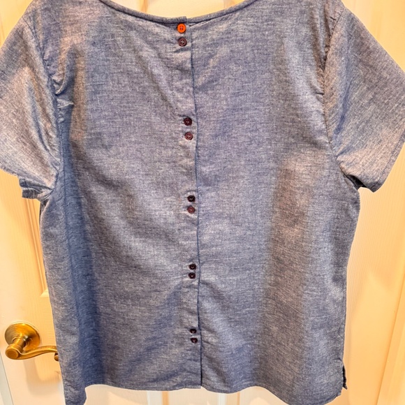 Woman's, Button Up Back, Blue Top, Size 16 - Picture 8 of 11